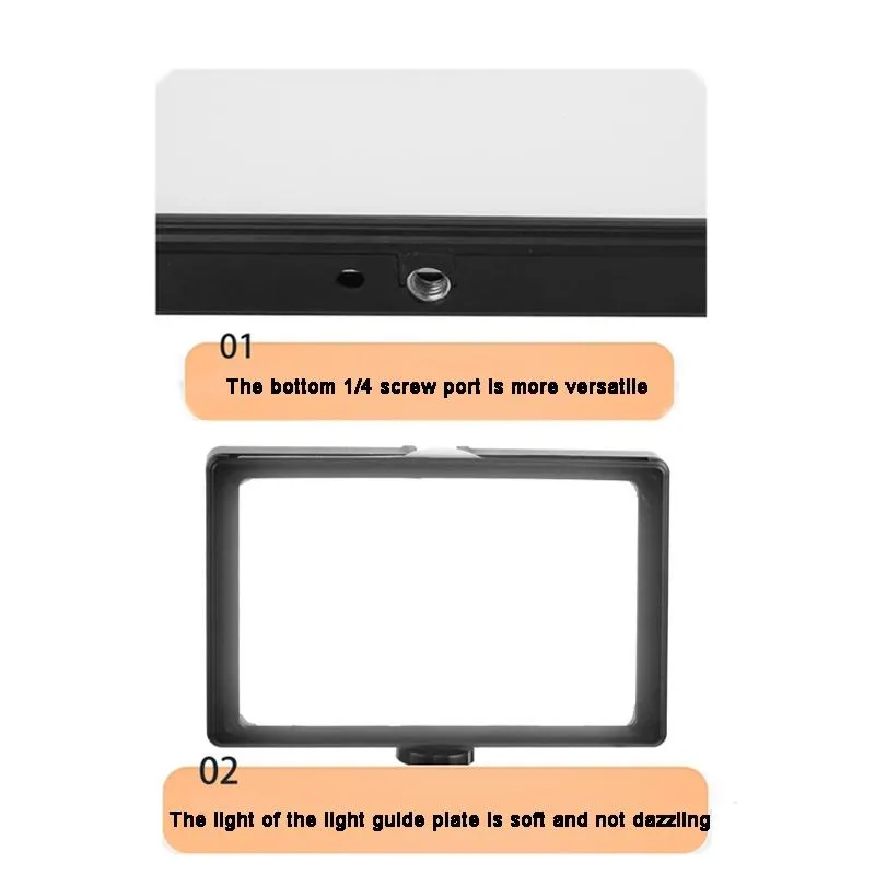 8 Three-colour Photography Flat-panel Live Fill Light - 0.5m Bracket & Bluetooth Remote