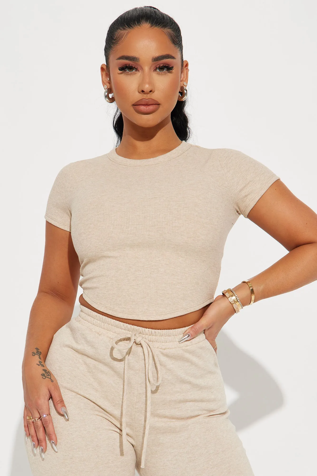 All In Jogger Set - Oatmeal