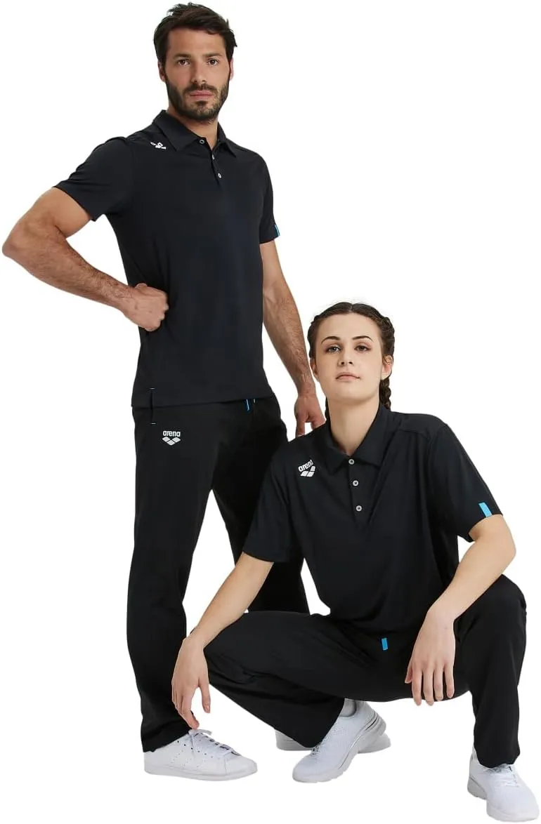 ARENA Unisex Team Solid Polo Shirt Short Sleeve Quick Dry Active Tee Regular Fit Athletic Top Gym Exercise Training