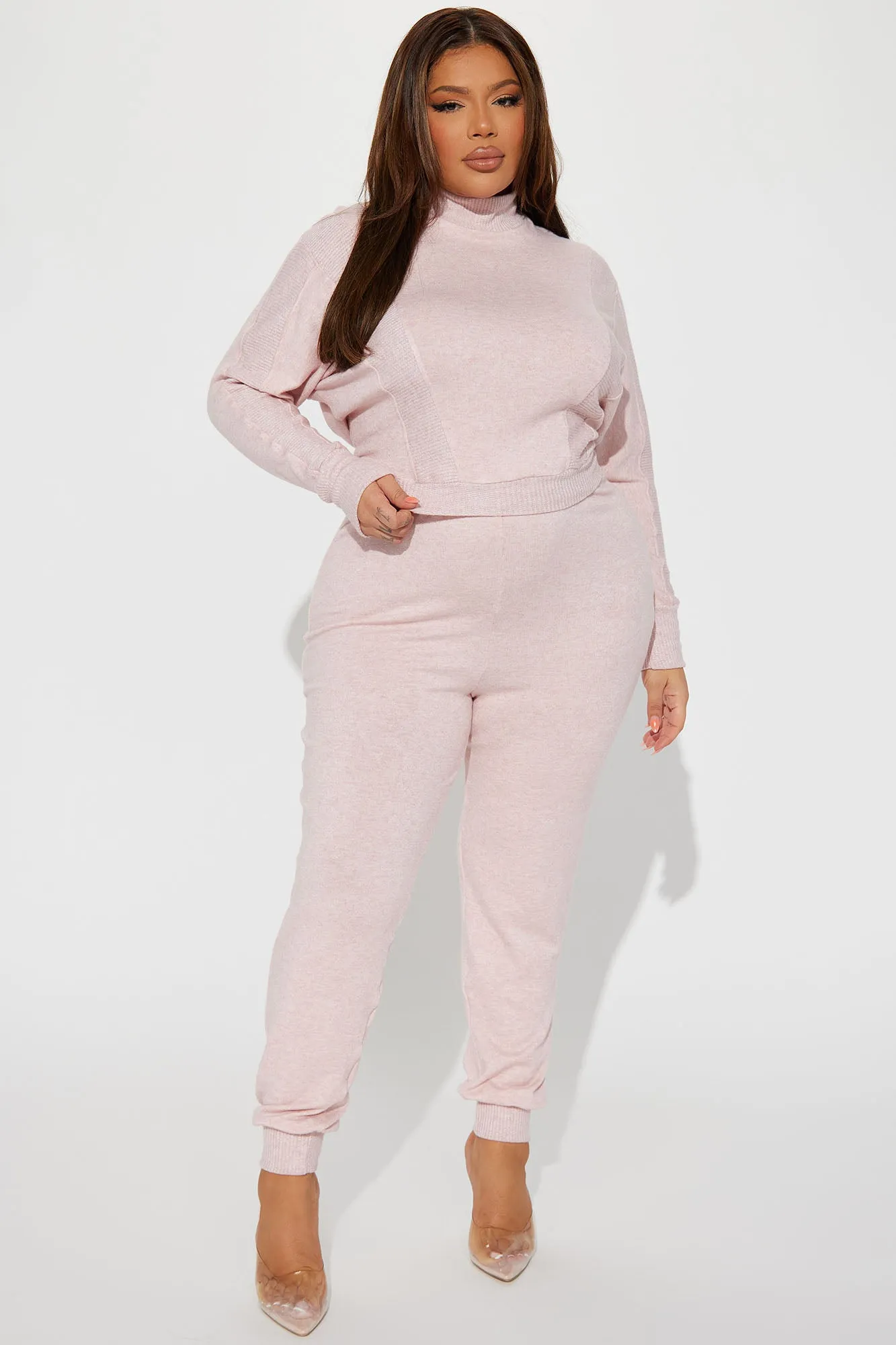 Back For You Jogger Set  - Blush