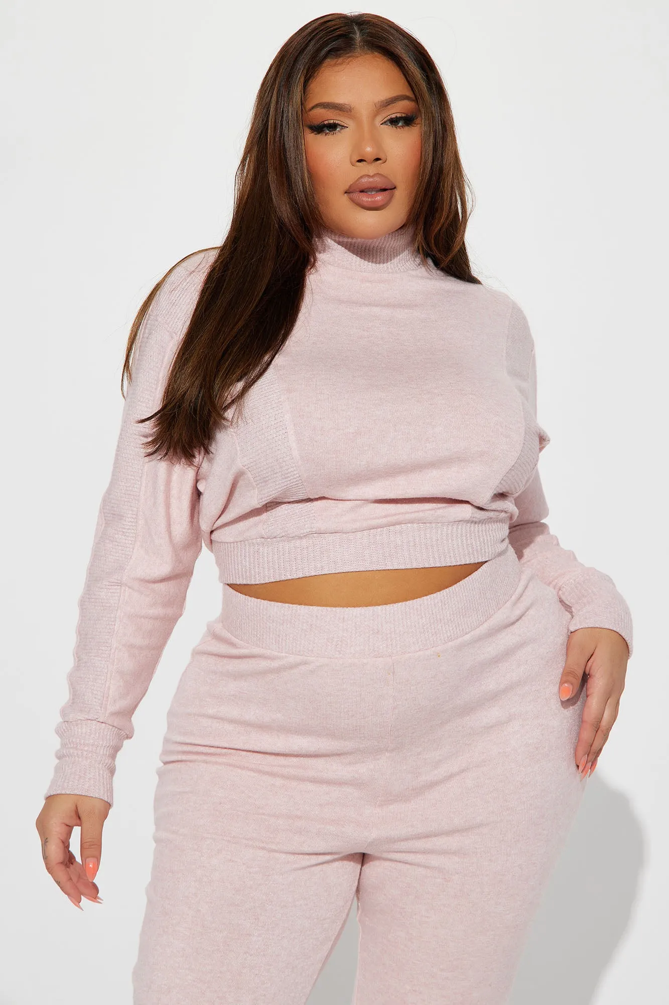 Back For You Jogger Set  - Blush