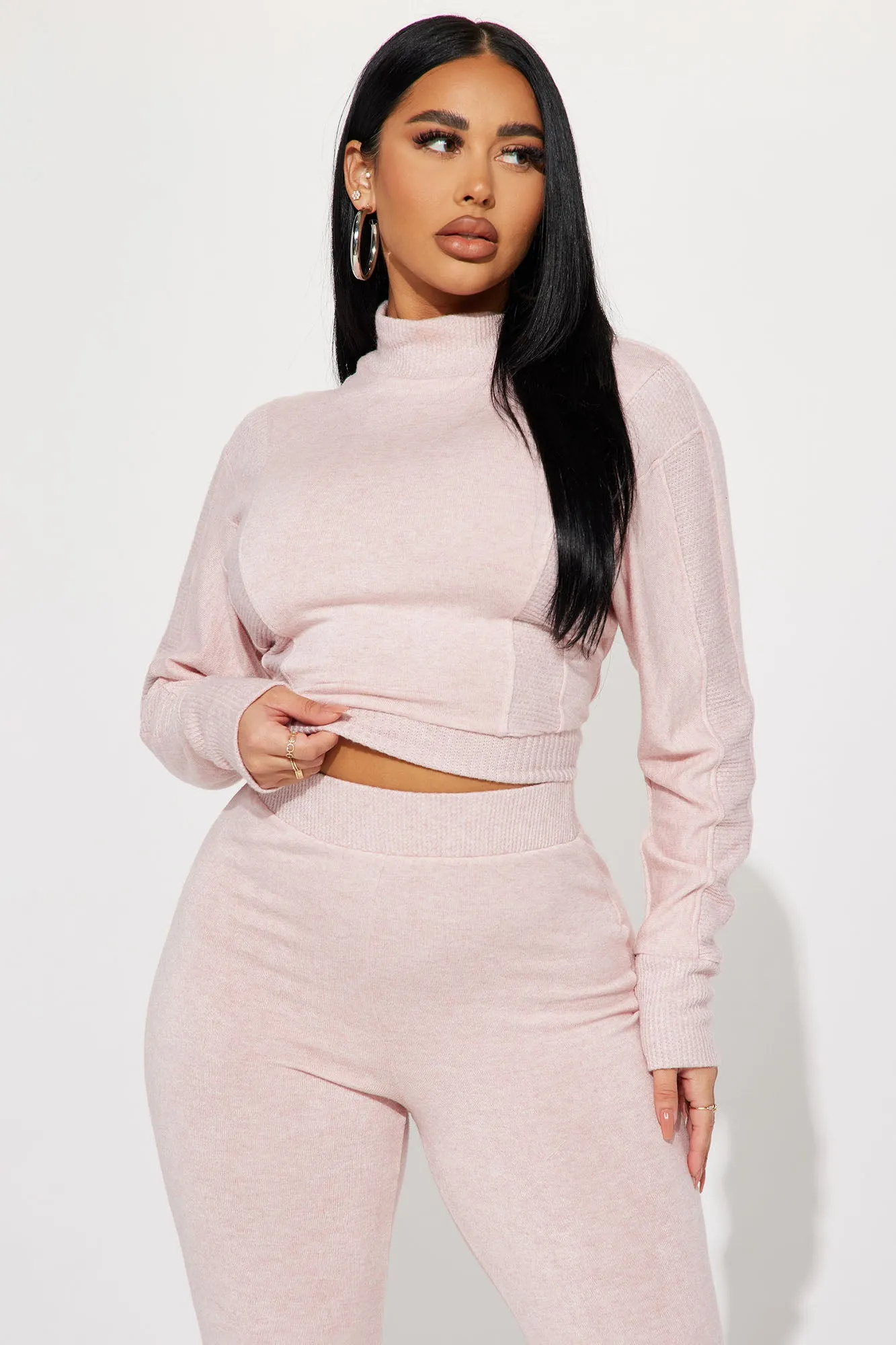 Back For You Jogger Set  - Blush