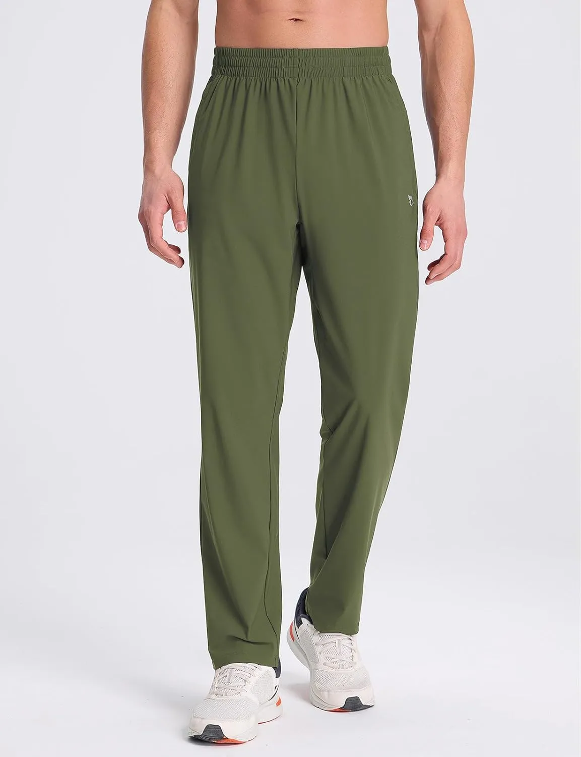 baleaf Men's Athletic Pants with Zipper Pockets Lightweight Quick Dry Tapered Sweatpants for Track, Workout, Jogging, Running