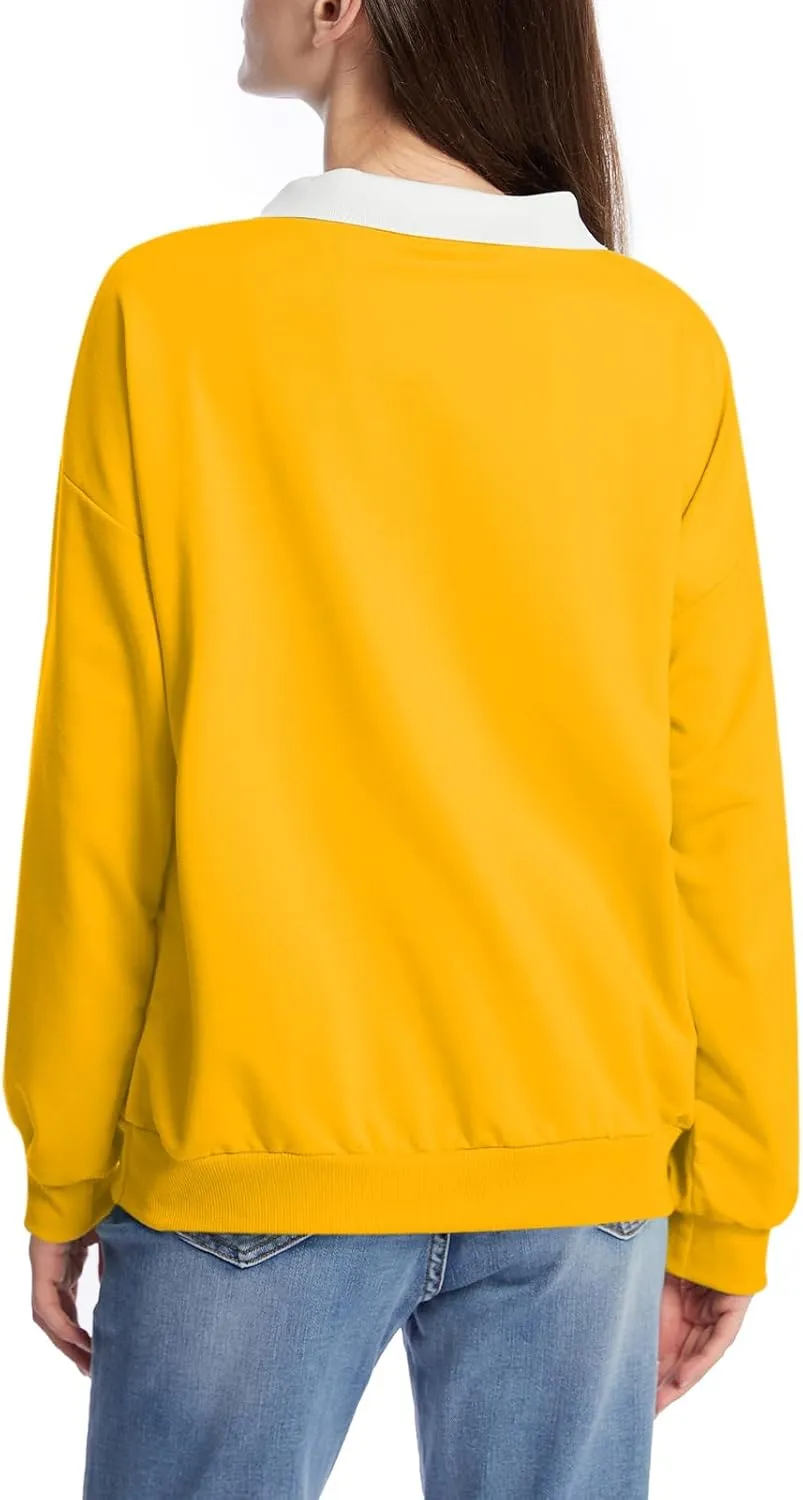 Cute Sunflower Graphic Sweatshirts for Teen Girls Funny Flower Collar Pullover Preppy Long Sleeve Tops with Pockets