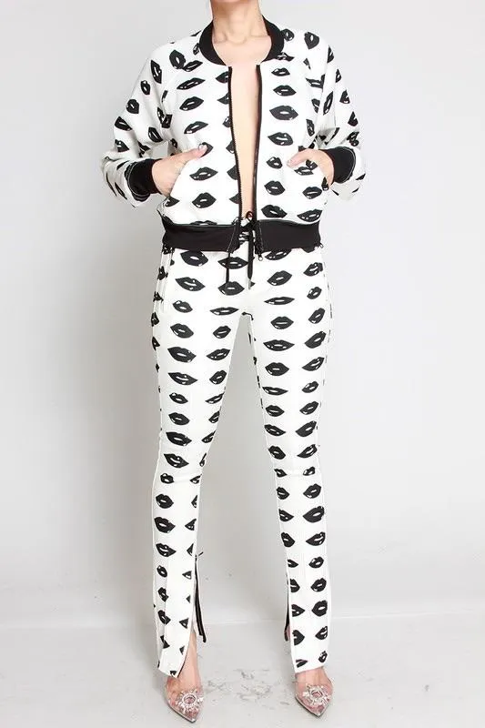 LIPPY SWEAT JOGGER SETS - WHITE