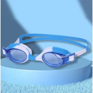Little Surprise Box ,Tie Dye White with Blue Anti Fog UV Protection Leakproof Design Swim Goggles for Kids, 1yr - 4yrs