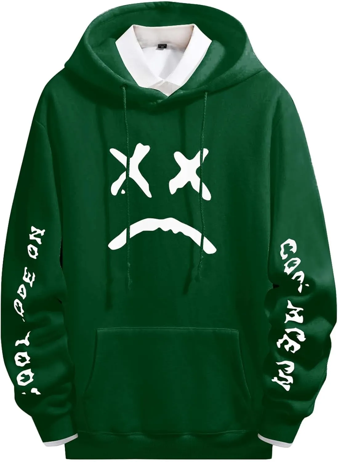 Men's Fleece Pullover Hoodie Sweatshirts Cotton Graphic Casual Streetwear