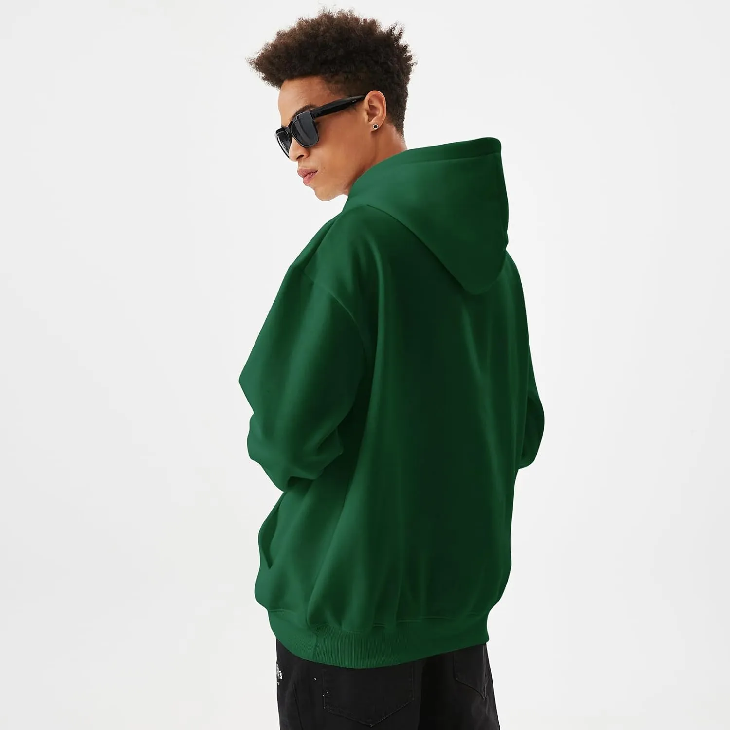 Men's Fleece Pullover Hoodie Sweatshirts Cotton Graphic Casual Streetwear