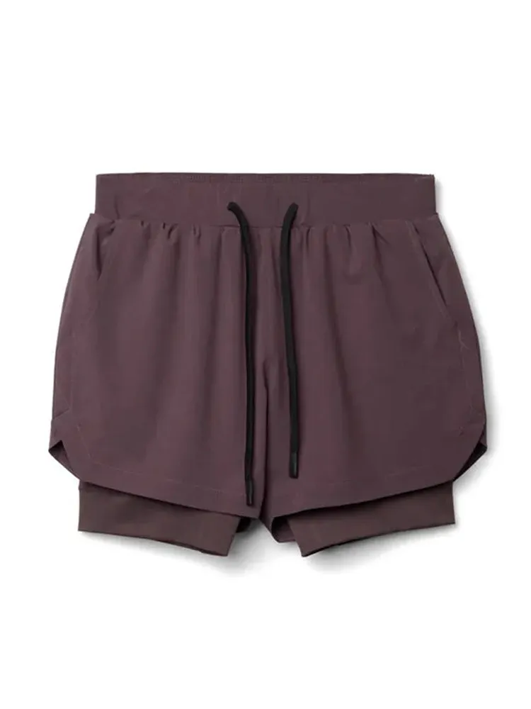 Men's Quick Dry Athletic Shorts With Phone Pockets