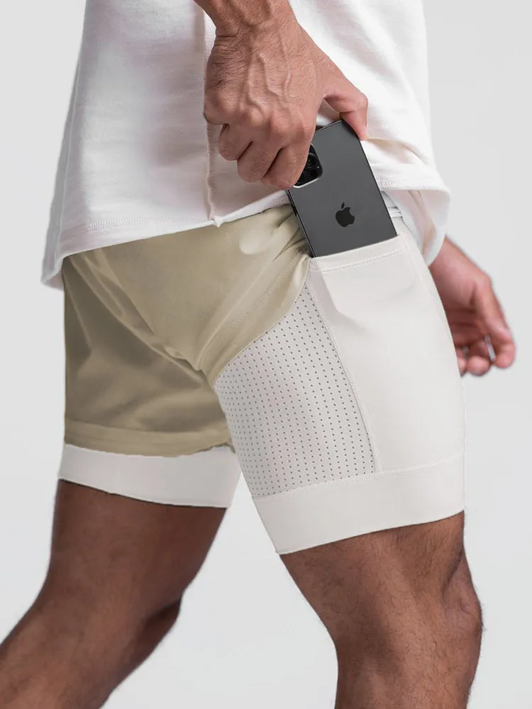 Men's Quick Dry Athletic Shorts With Phone Pockets