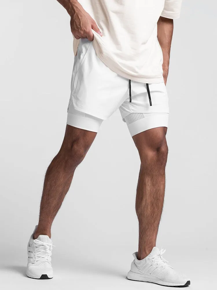 Men's Quick Dry Athletic Shorts With Phone Pockets