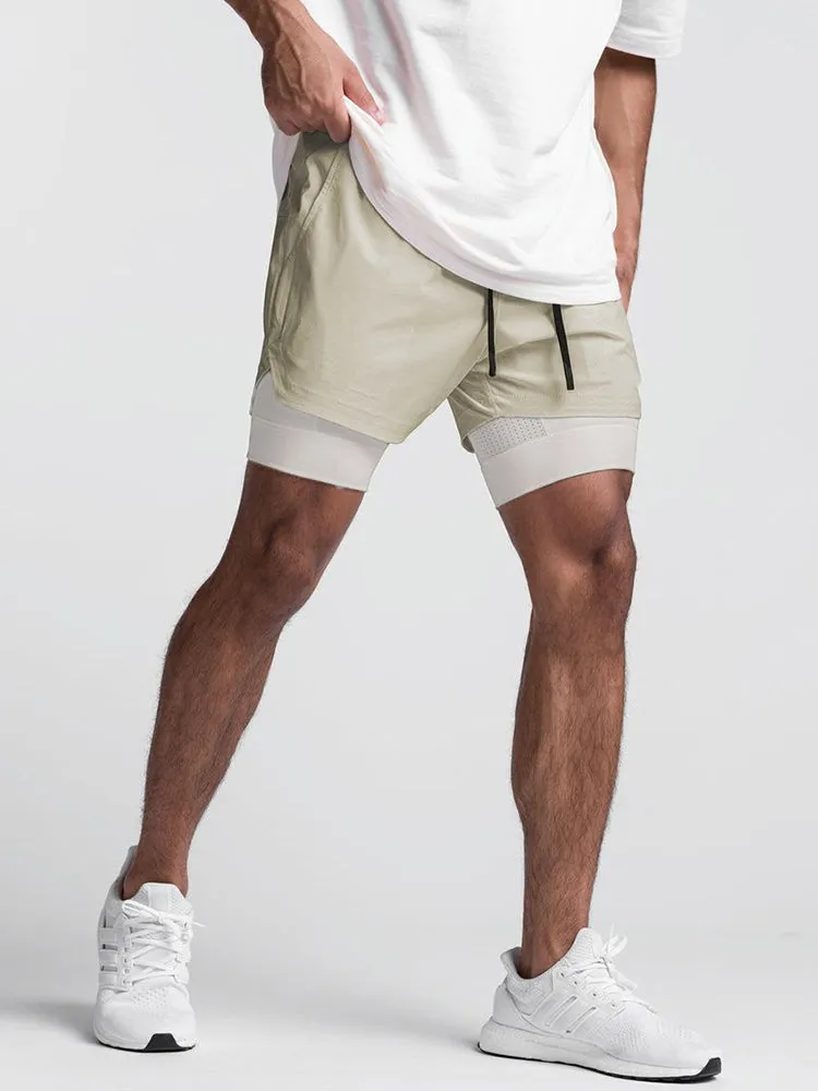 Men's Quick Dry Athletic Shorts With Phone Pockets