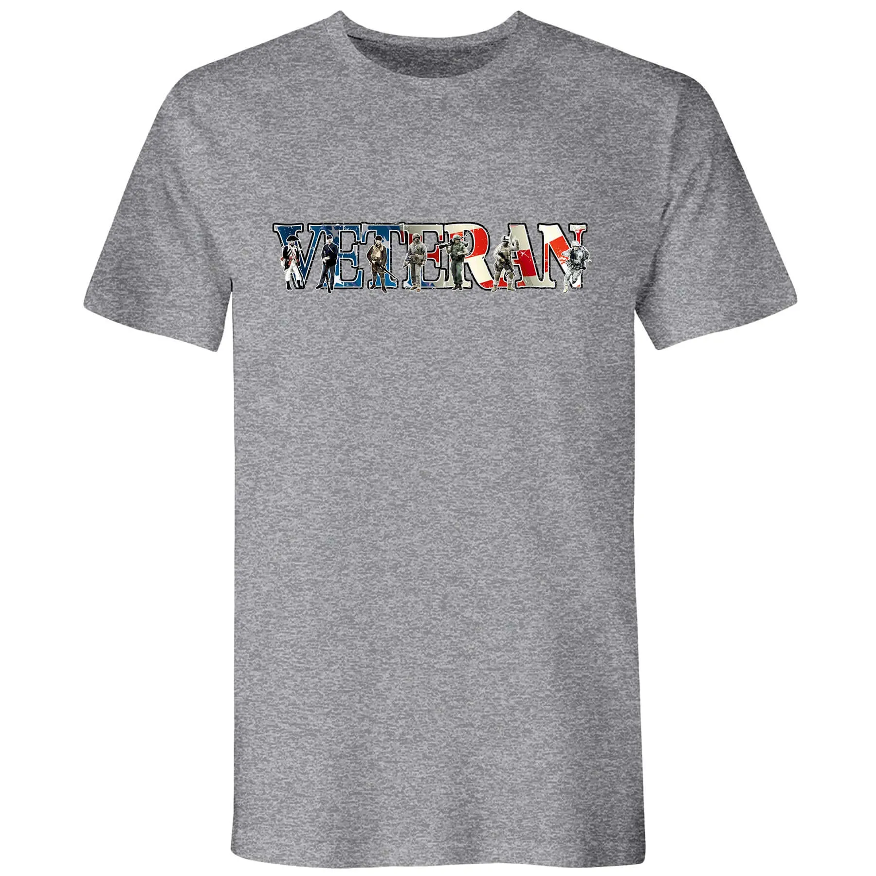 Mens Veteran Soldiers Tee - Grey