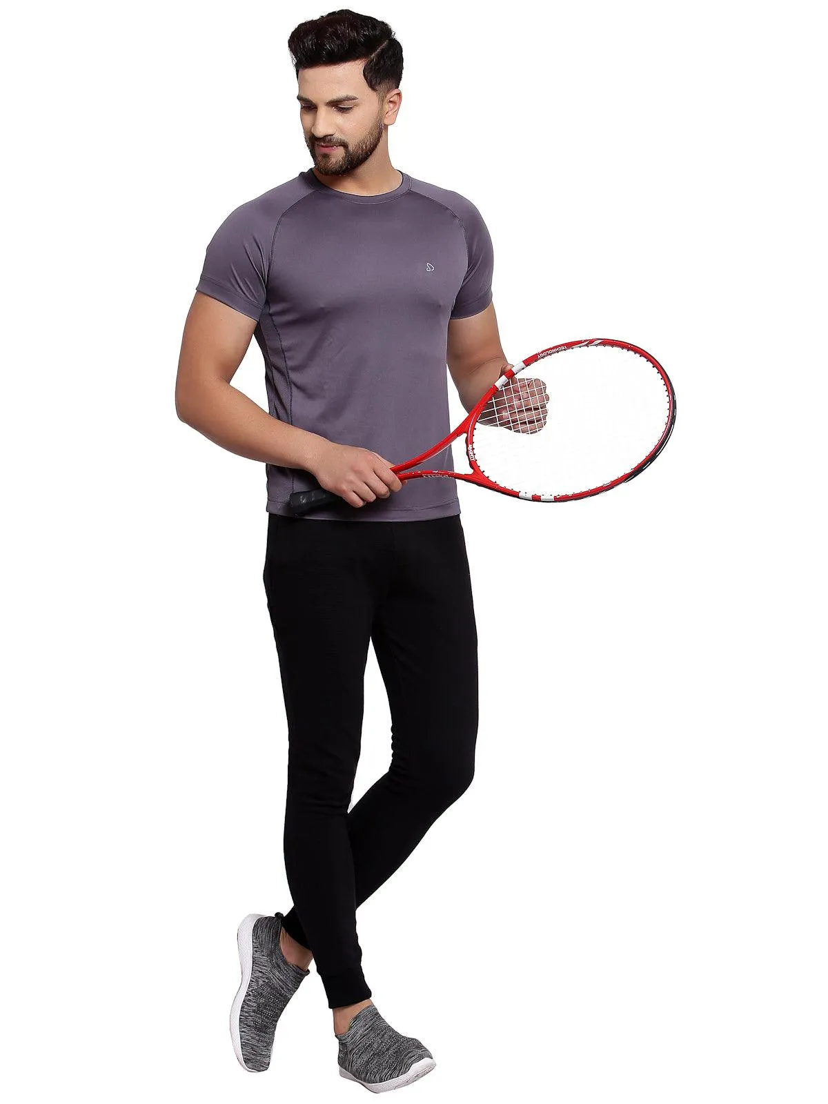 Sporto Men's Athletic Jersey Quick Dry T-Shirt - Charcoal