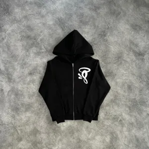 Syna Void Zip-Up Hoodie Black