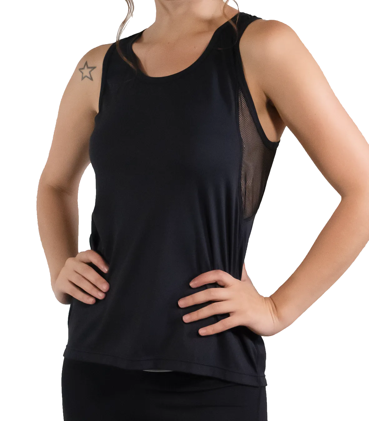 Tank Top Link With Net Mesh