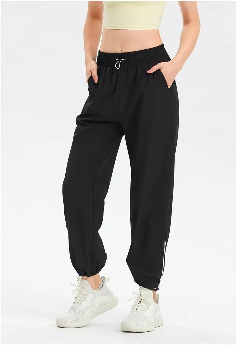 Women's Casual Cinch High Waist Sport Running Jogging Harem Pants Sweatpants Quick Dry Track Trousers