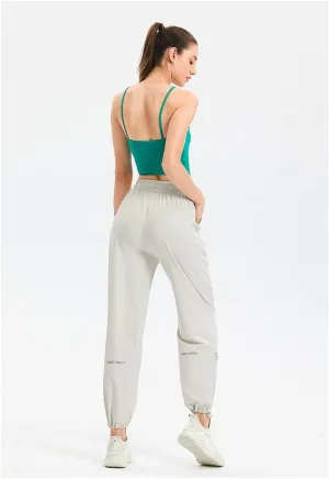 Women's Casual Cinch High Waist Sport Running Jogging Harem Pants Sweatpants Quick Dry Track Trousers