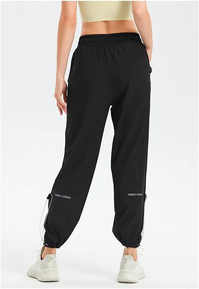 Women's Casual Cinch High Waist Sport Running Jogging Harem Pants Sweatpants Quick Dry Track Trousers