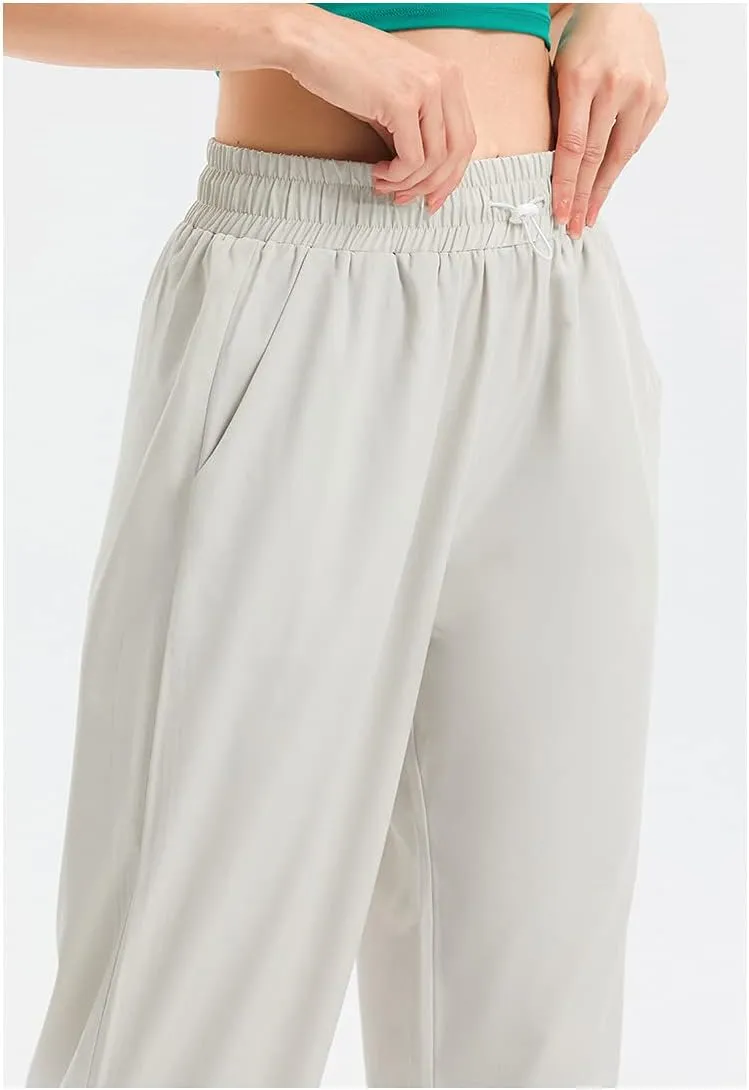 Women's Casual Cinch High Waist Sport Running Jogging Harem Pants Sweatpants Quick Dry Track Trousers