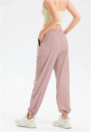 Women's Casual Cinch High Waist Sport Running Jogging Harem Pants Sweatpants Quick Dry Track Trousers