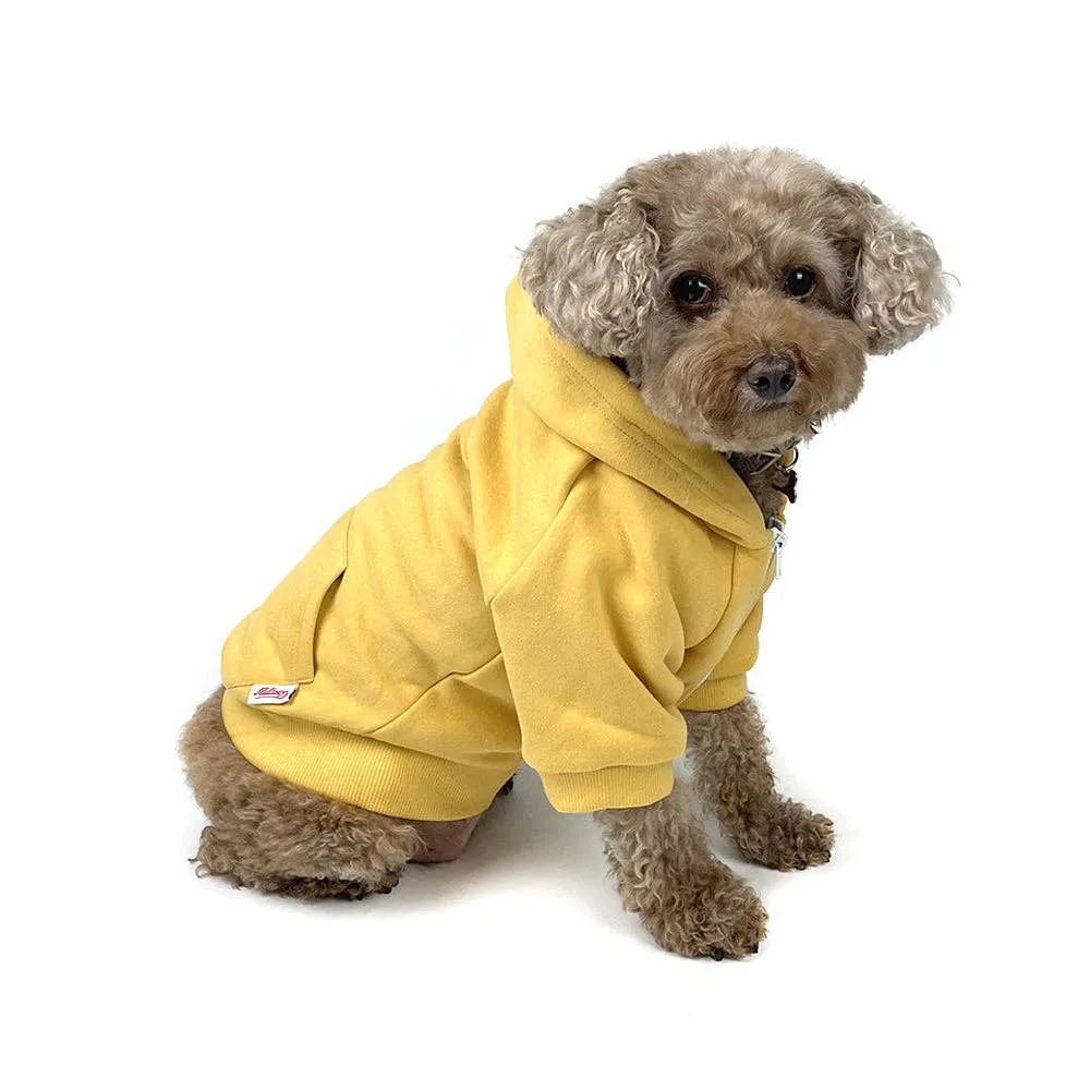 Zip Up Dog Hoodie  - Mustard Yellow: XL