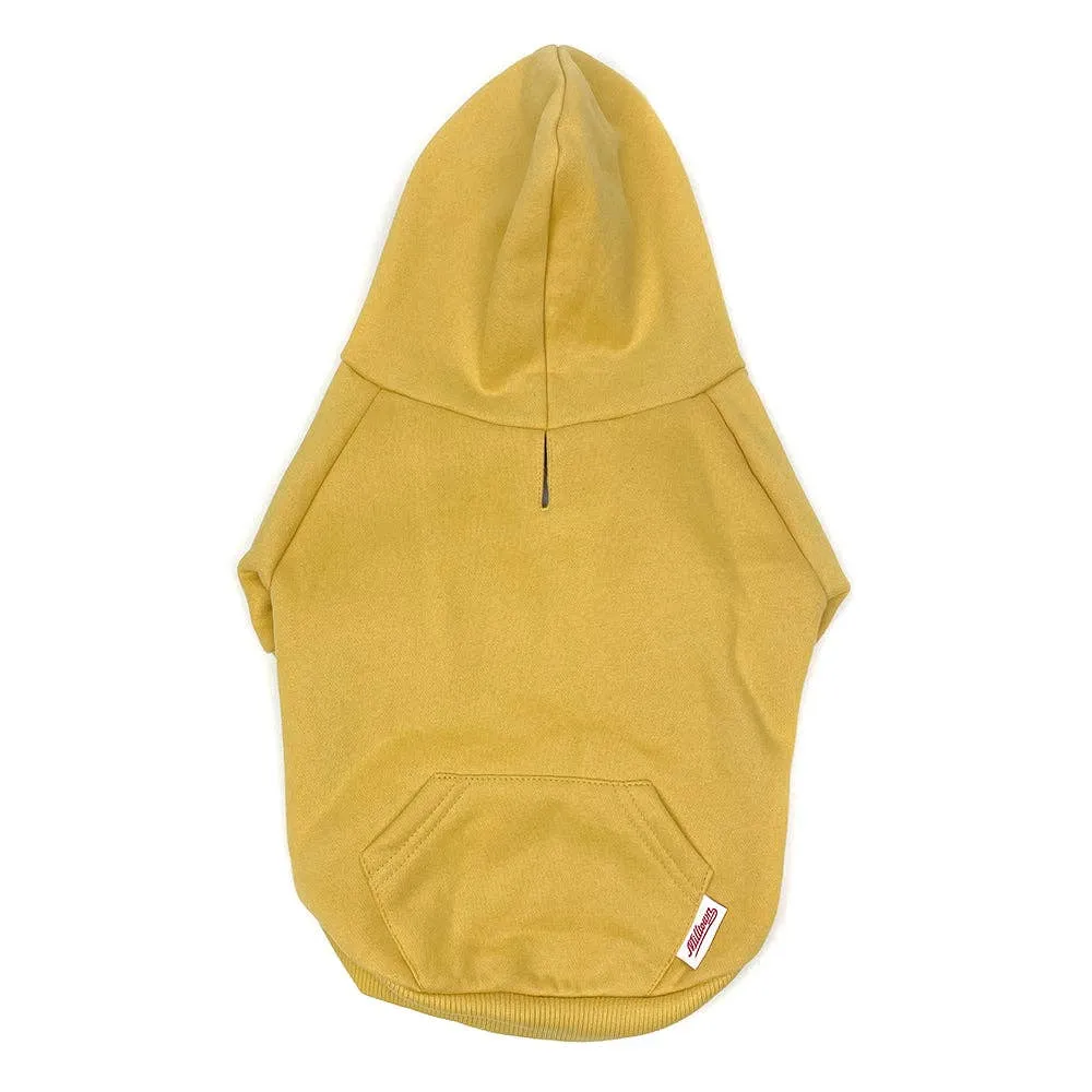 Zip Up Dog Hoodie  - Mustard Yellow: XL